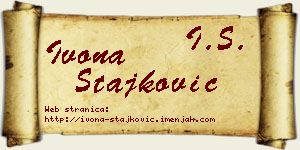 Ivona Stajković vizit kartica